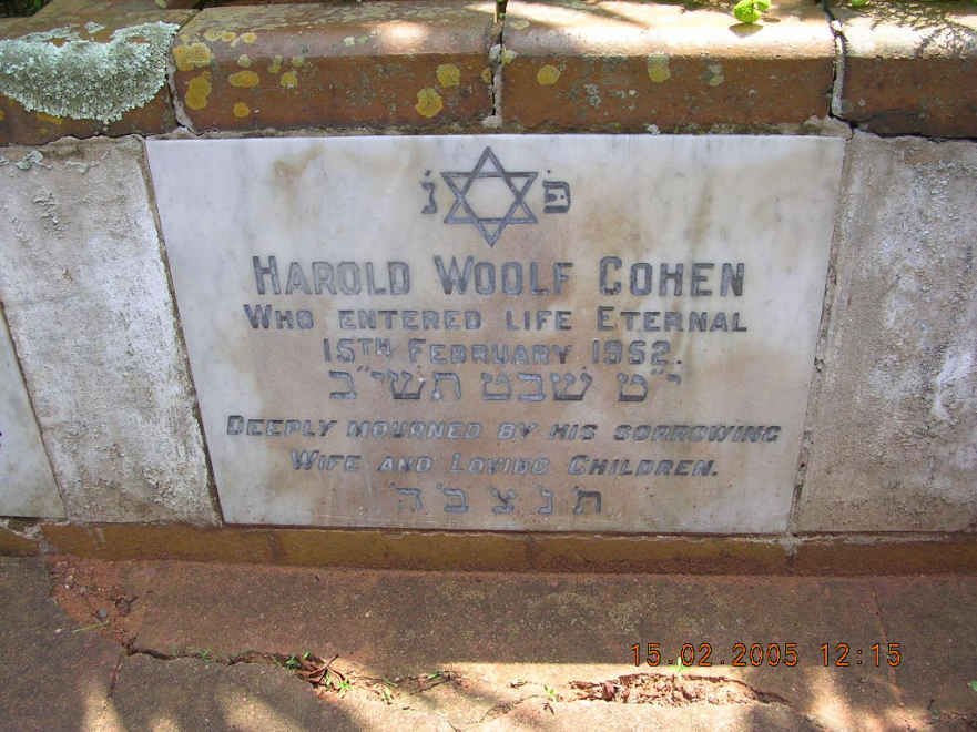 COHEN Harold Woolf -1952