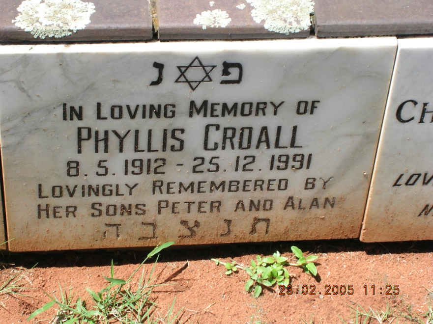 CROALL Phyllis 1912-1991