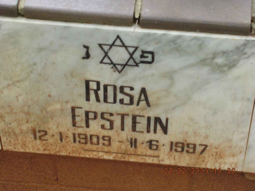 EPSTEIN Rosa 1909-1997
