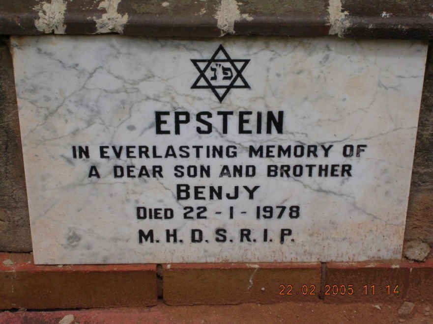 EPSTEIN Benjy -1978