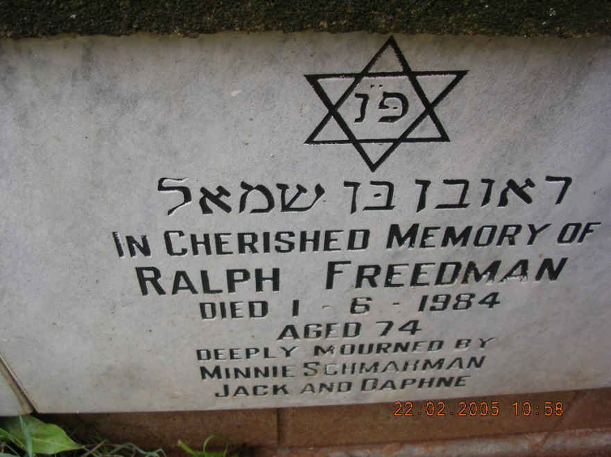 FREEDMAN Ralph -1984