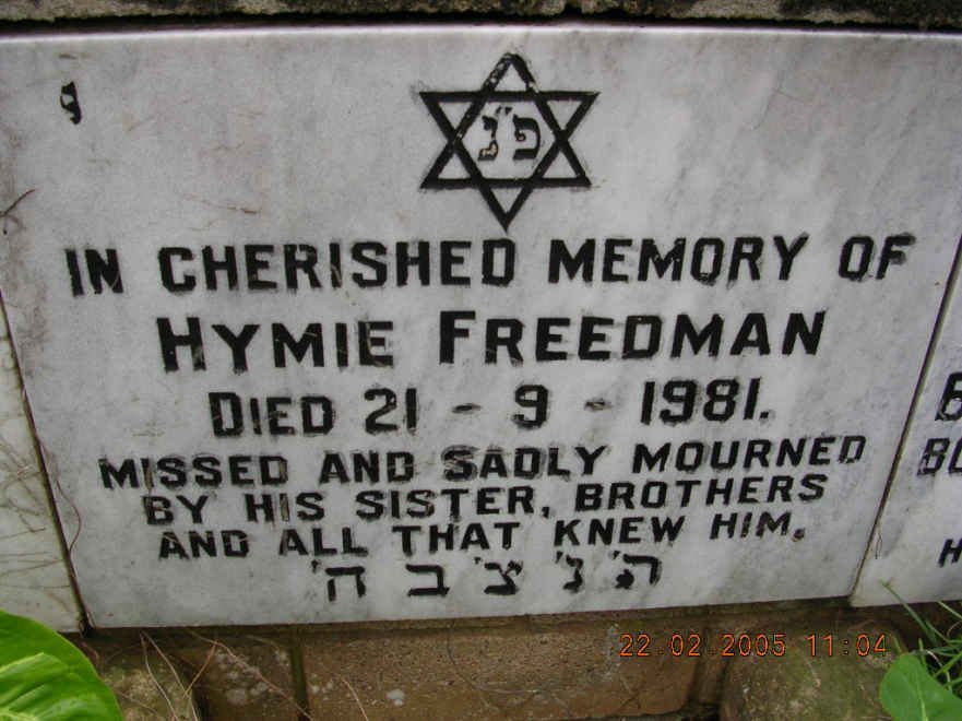 FREEDMAN Hymie -1981