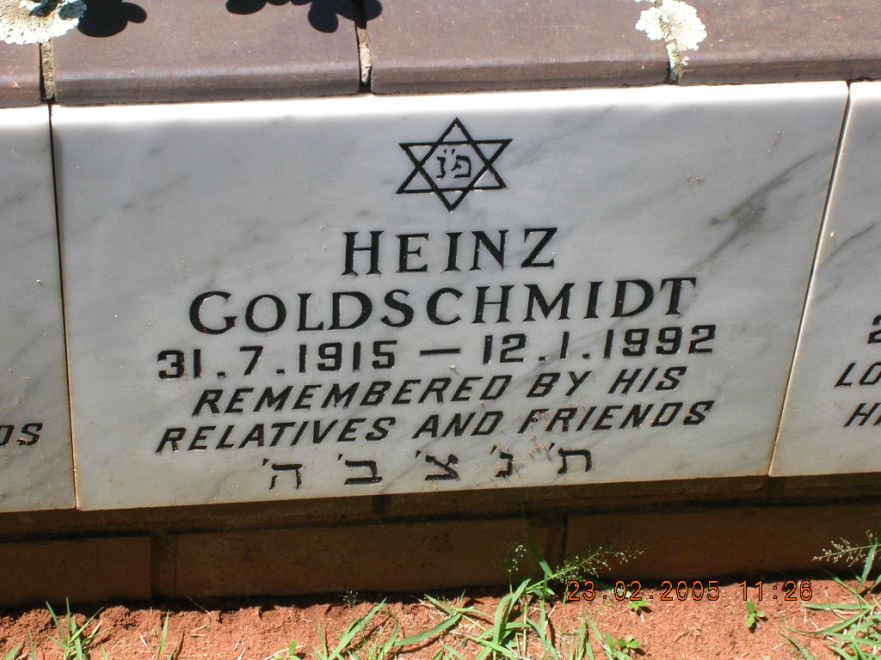 GOLDSCHMIDT Heinz 1915-1992