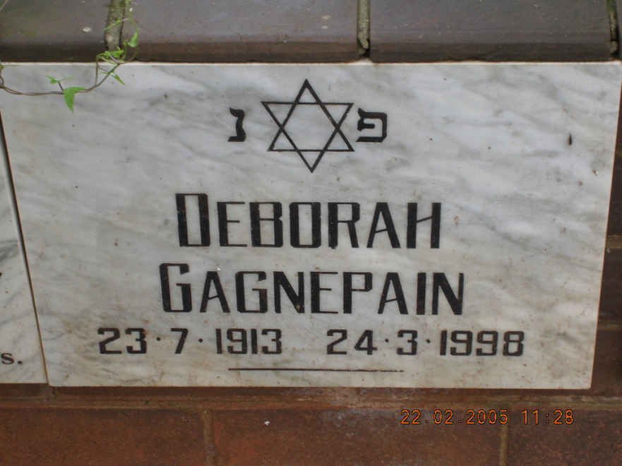 GAGNEPAIN Deborah 1913-1998