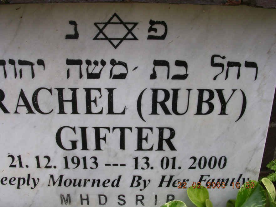 GIFTER Rachel 1913-2000