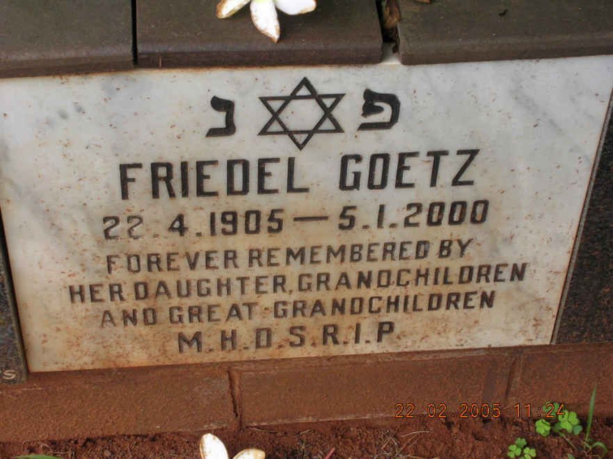 GOETZ Friedel 1905-2000