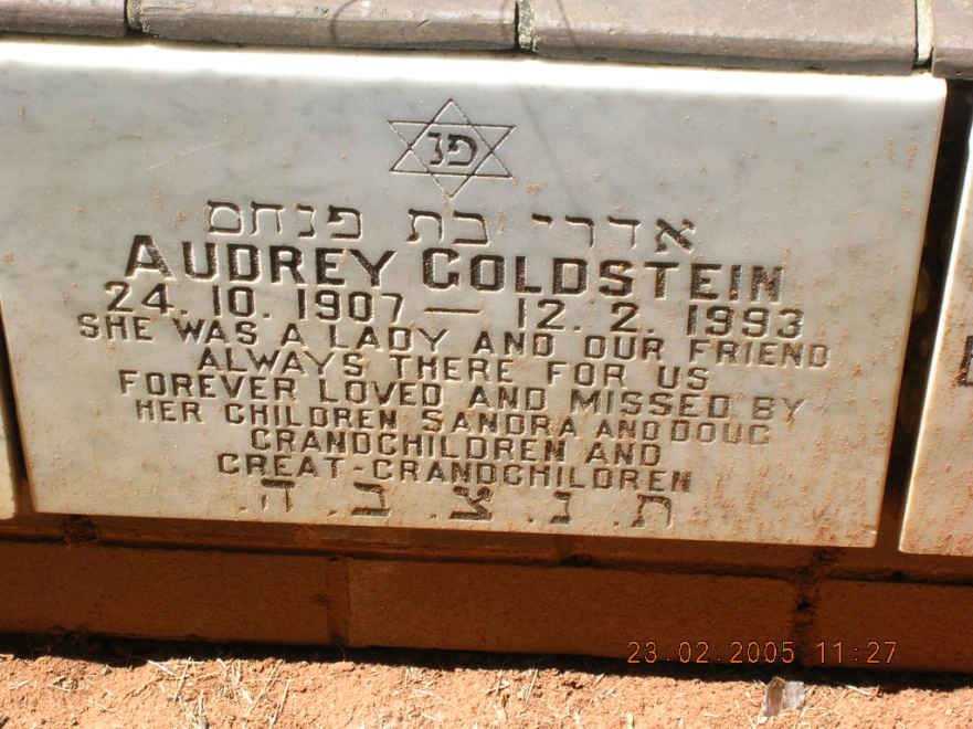 GOLDSTEIN Audrey 1907-1993