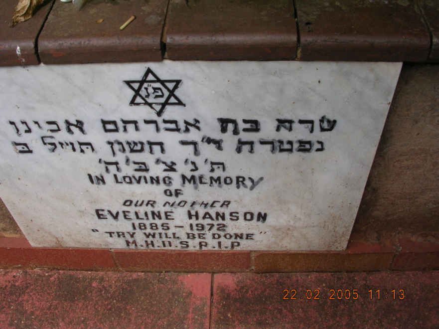HANSON Eveline 1885-1972