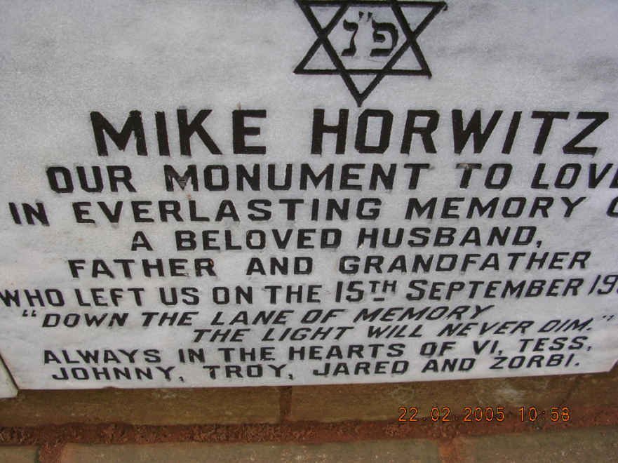 HORWITZ Mike -19??