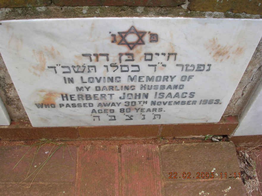 ISAACS Herbert John -1963