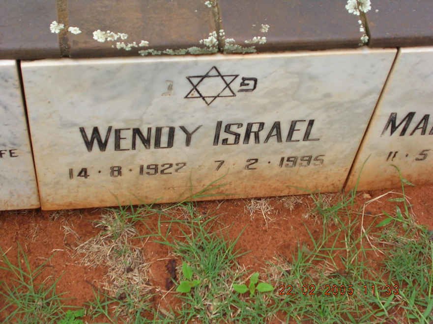 ISRAEL Wendy 1922-1995