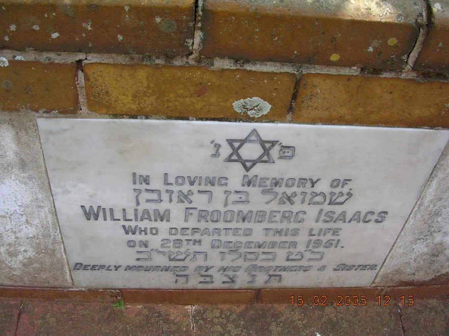 ISAACS William Froomberg -1951