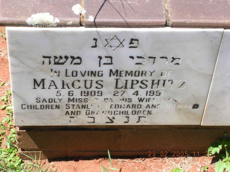 LIPSHITZ Marcus 1909-1991