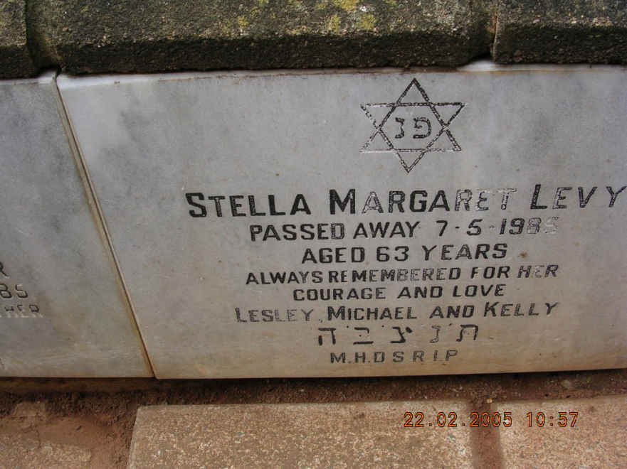 LEVY Stella Margaret -1985