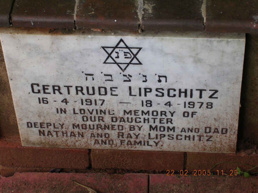 LIPSCHITZ Gertrude 1917-1978