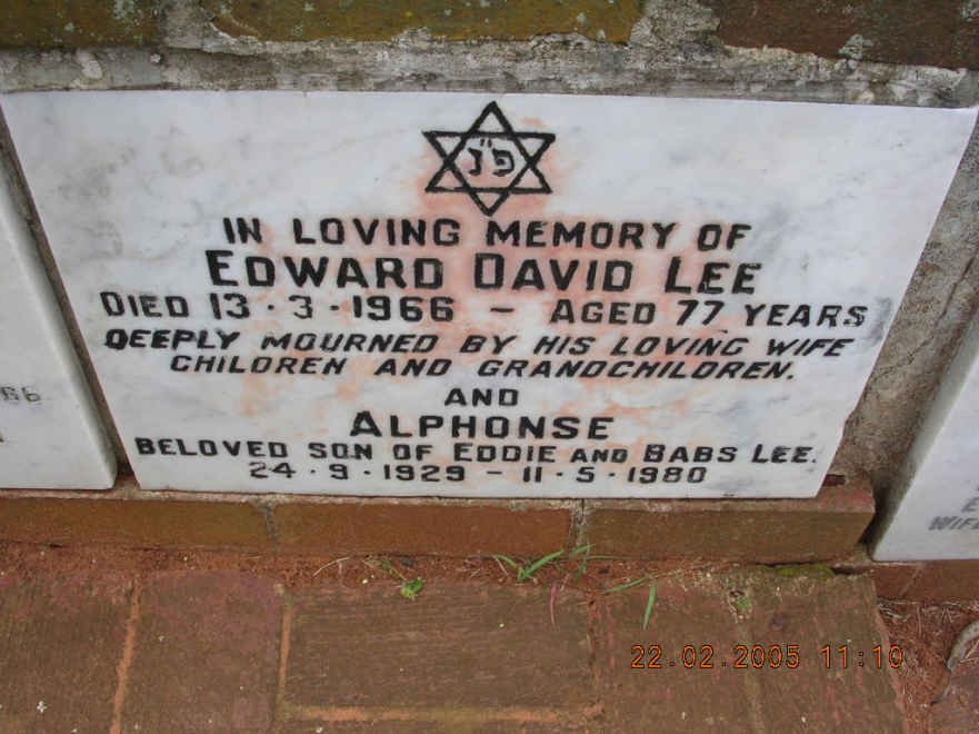 LEE Edward David -1966 :: LEE Alphonse 1929-1980