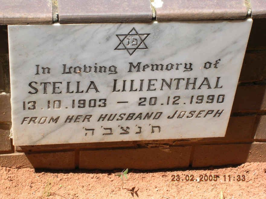 LILIENTHAL Stella 1903-1990