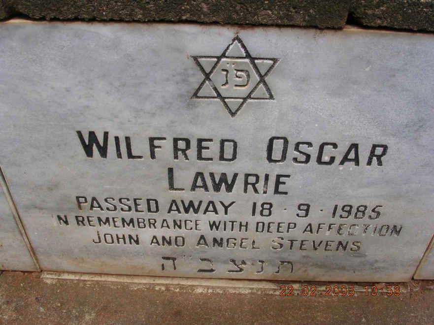 LAWRIE Wilfred Oscar -1985