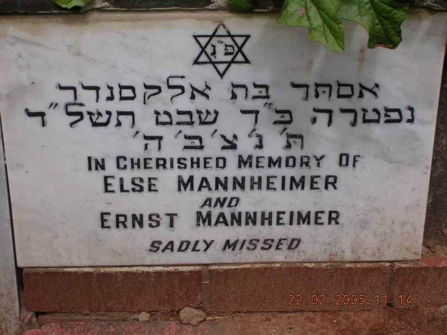 MANNHEIMER Ernst &amp; Else