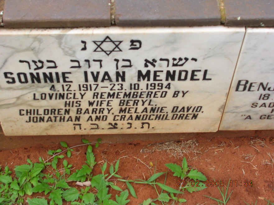 MENDEL Sonnie Ivan 1917-1994