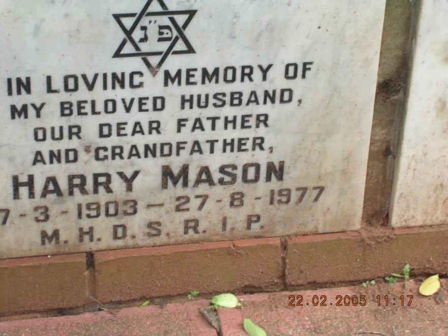 MASON Harry 1903-1977