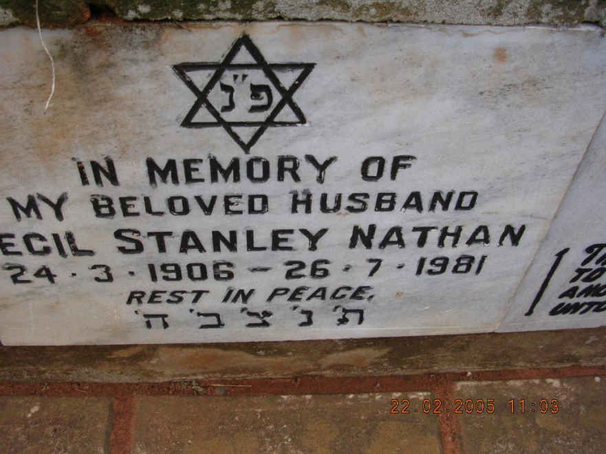 NATHAN Cecil Stanley 1906-1981