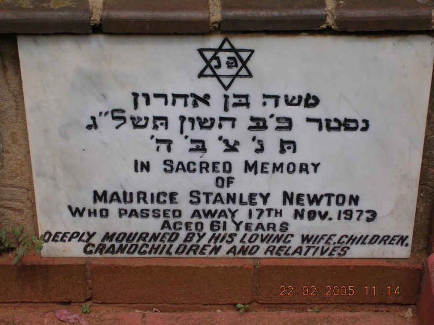 NEWTON Maurice Stanley -1973