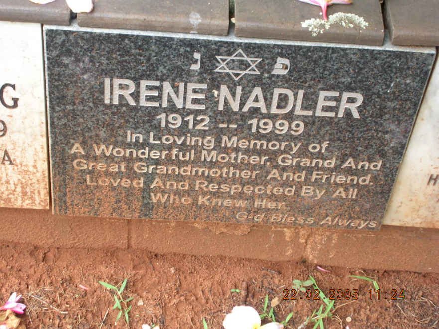 NADLER Irene 1912-1999
