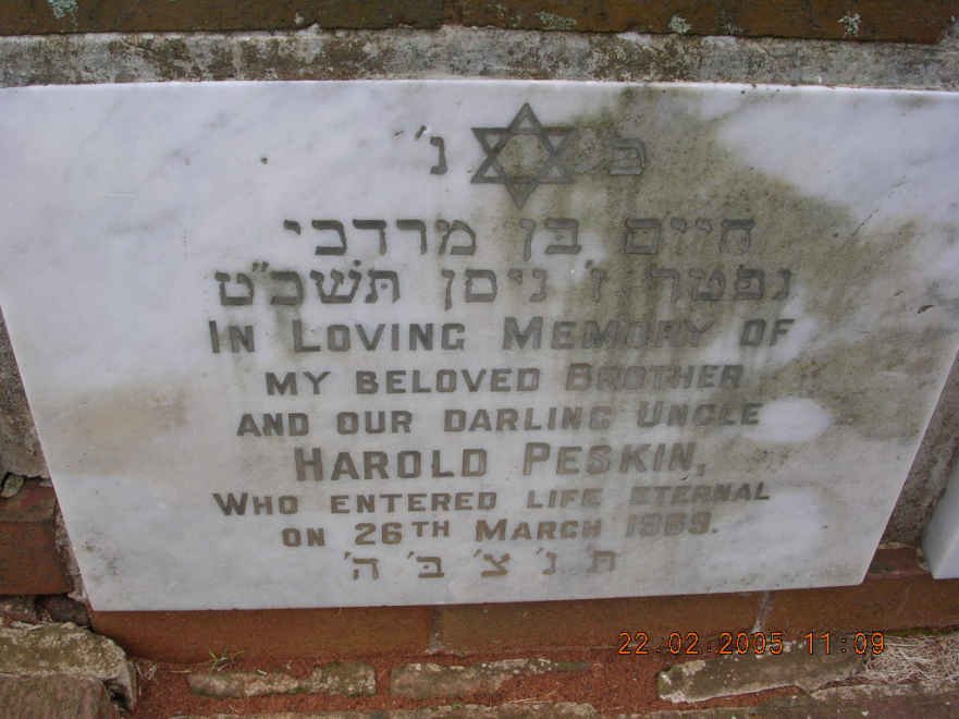 PESKIN Harold -1959?