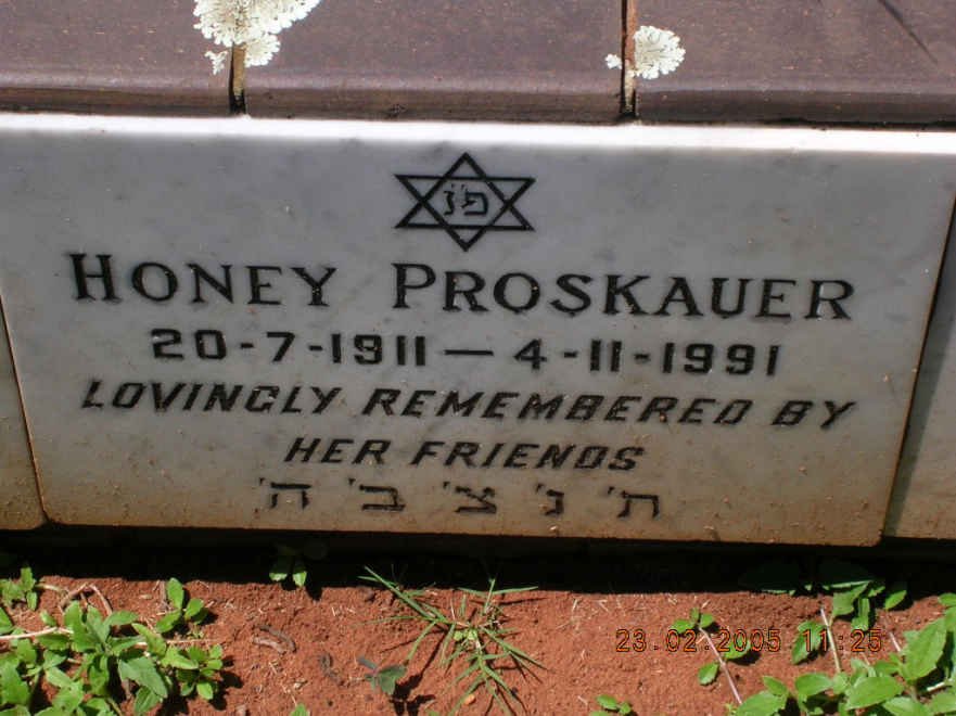 PROSKAUER Honey 1911-1991