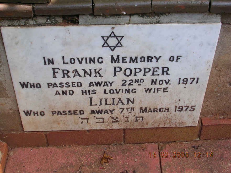 POPPER Frank -1971 &amp; Lilian -1975