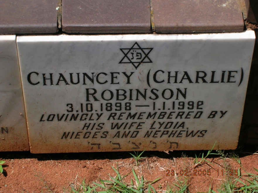 ROBINSON Chauncey 1898-1992