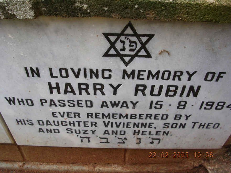 RUBIN Harry -1984?