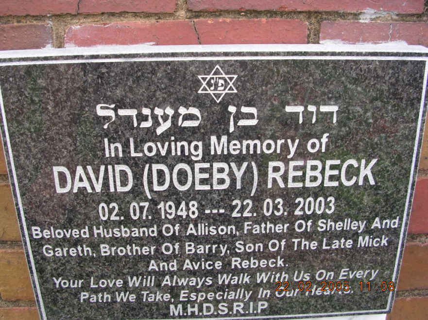 REBECK David 1948-2003