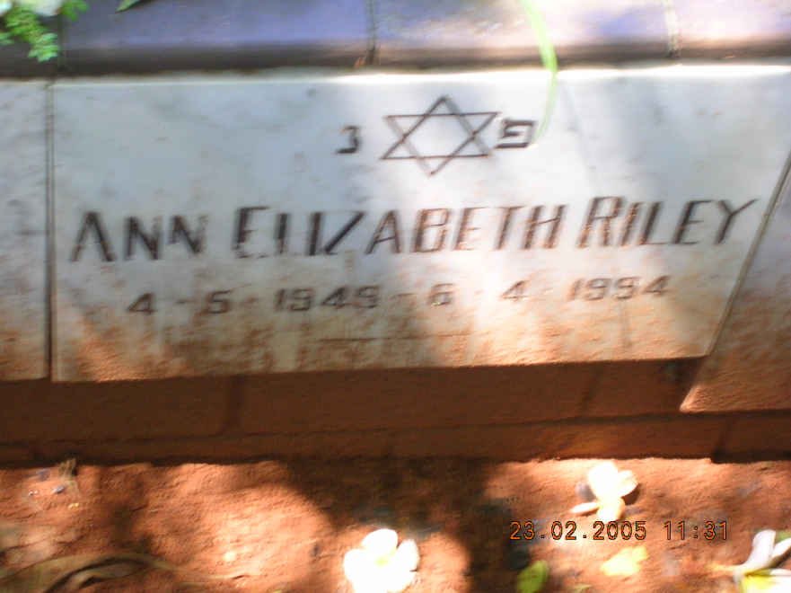 RILEY Ann Elizabeth 1949?-1994