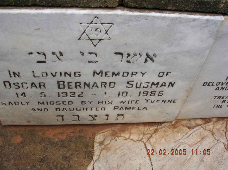 SUSMAN Oscar Bernard 1922-1986