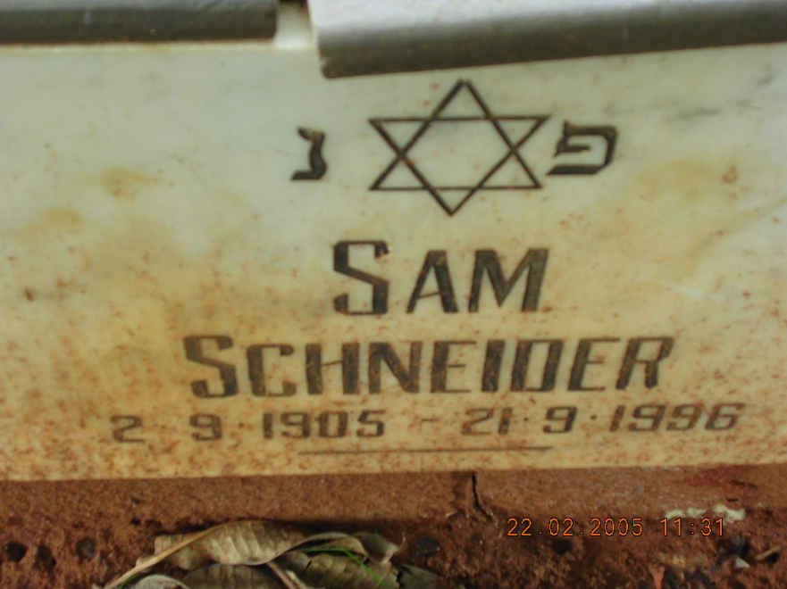 SCHNEIDER Sam 1905-1996