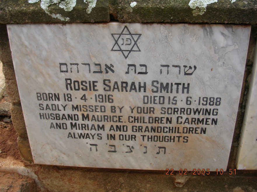 SMITH Rosie Sarah 1916-1988