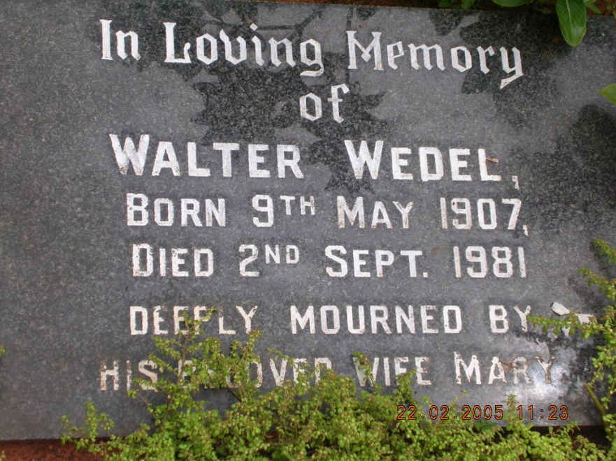 WEDEL Walter 1907-1981