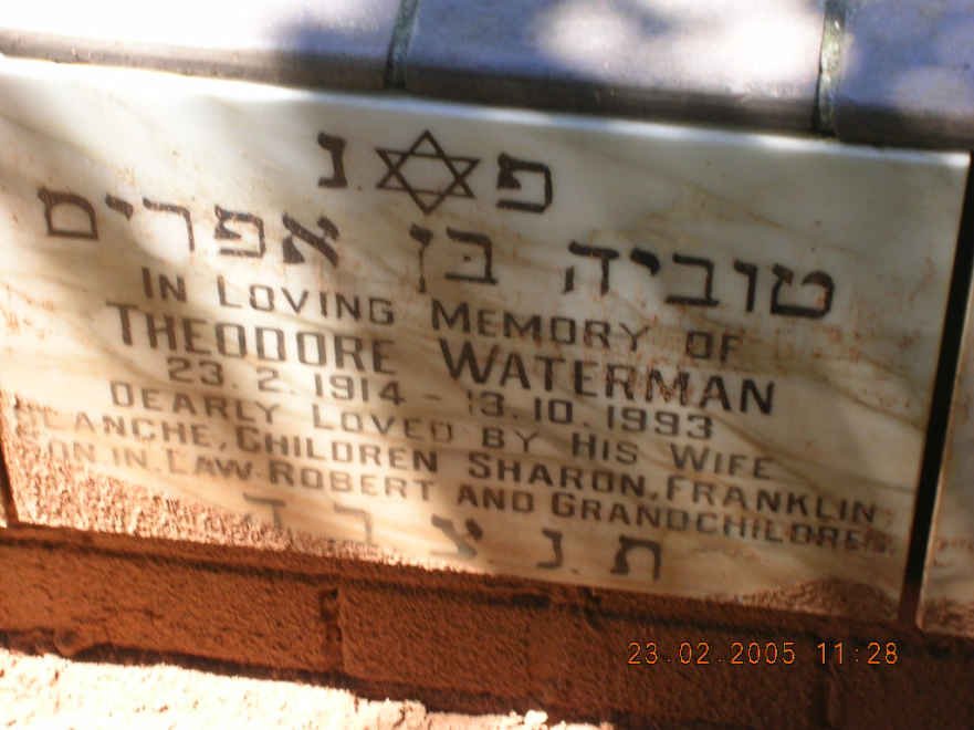 WATERMAN Theodore 1914-1993