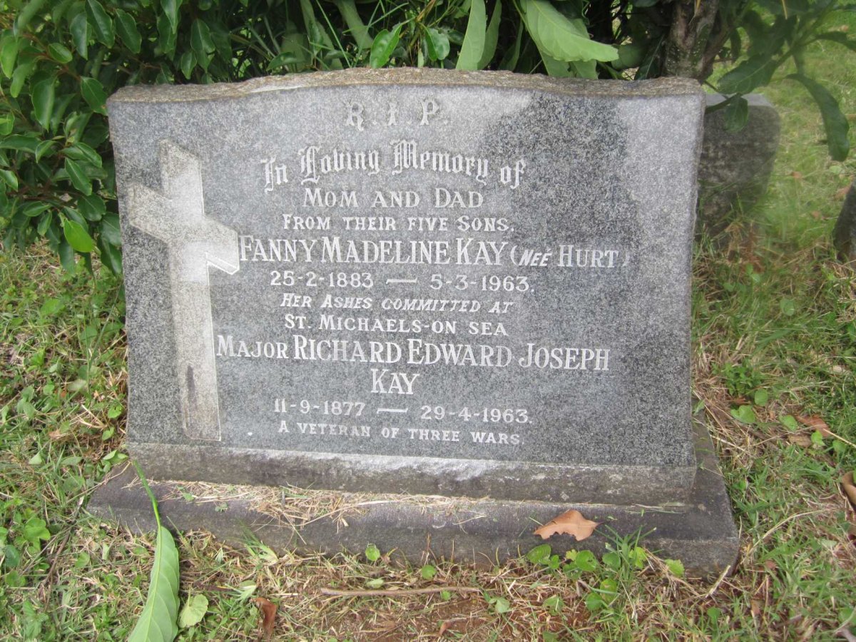 KAY Richard Edward Joseph 1877-1963 &amp; Fanny Madeline HURT 1883-1963