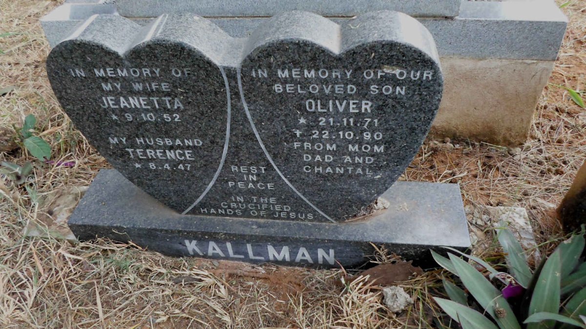 KALLMAN Terence 1947- &amp; Jeanetta 1952- :: KALLMAN Oliver 1971-1990