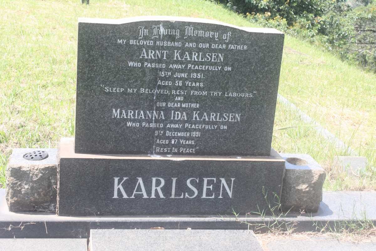 KARLSEN Arnt -1951 &amp; Marianna Ida -1991