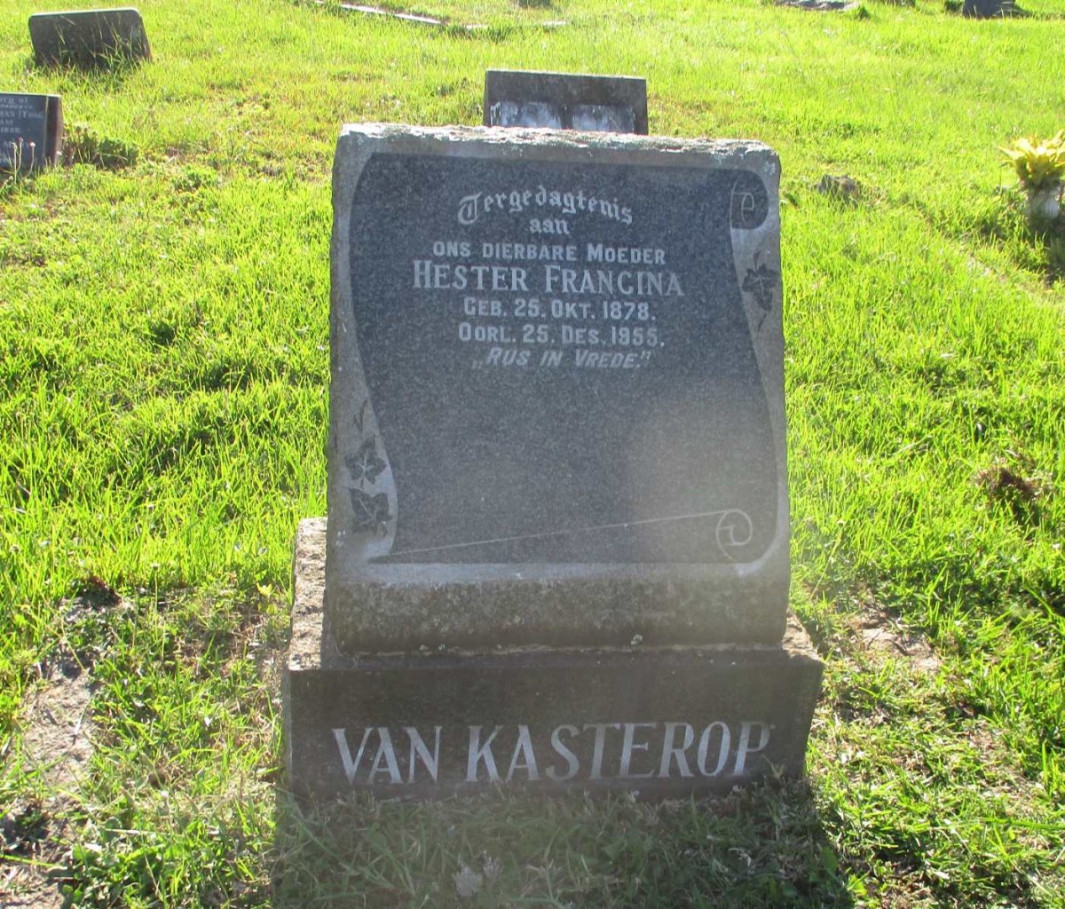 KASTEROP Hester Francina, van 1878-1955