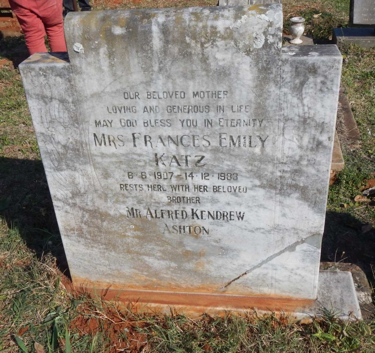 KATZ Francis Emily 1907-1983 :: ASHTON Alfred Kendrew