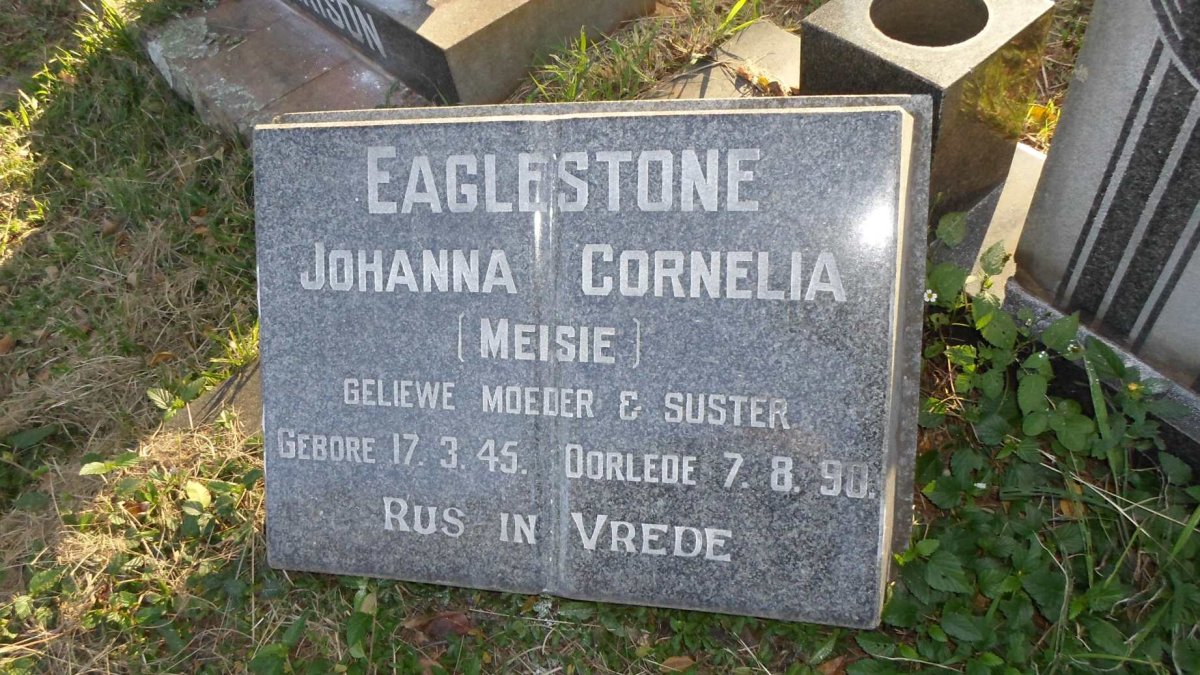 EAGLESTONE Johanna Cornelia 1945-1990
