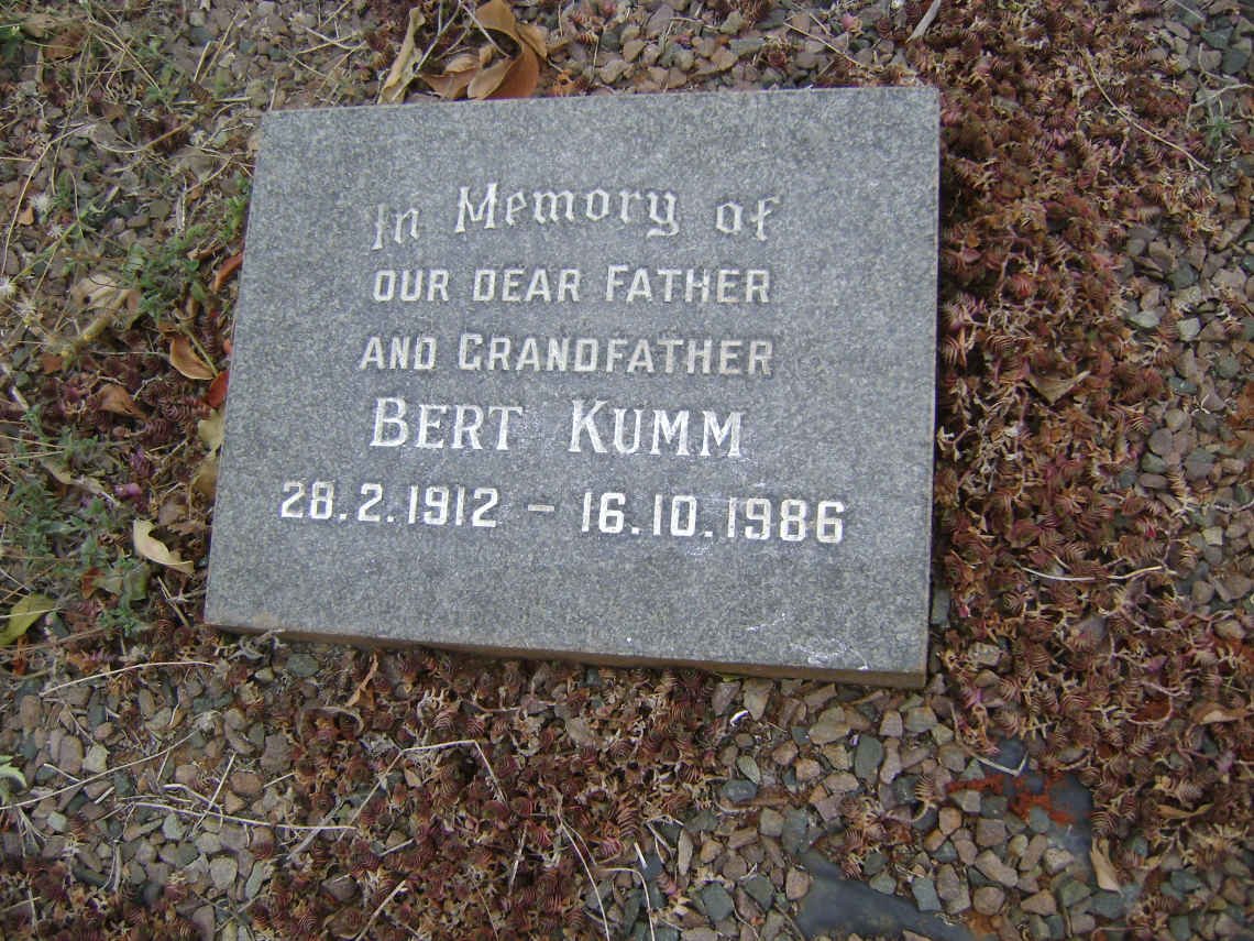 KUMM Bert 1912-1986