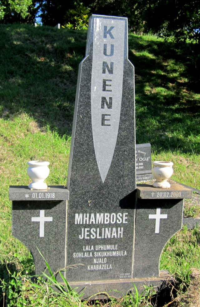 KUNENE Mhambose Jeslinah 1918-2003