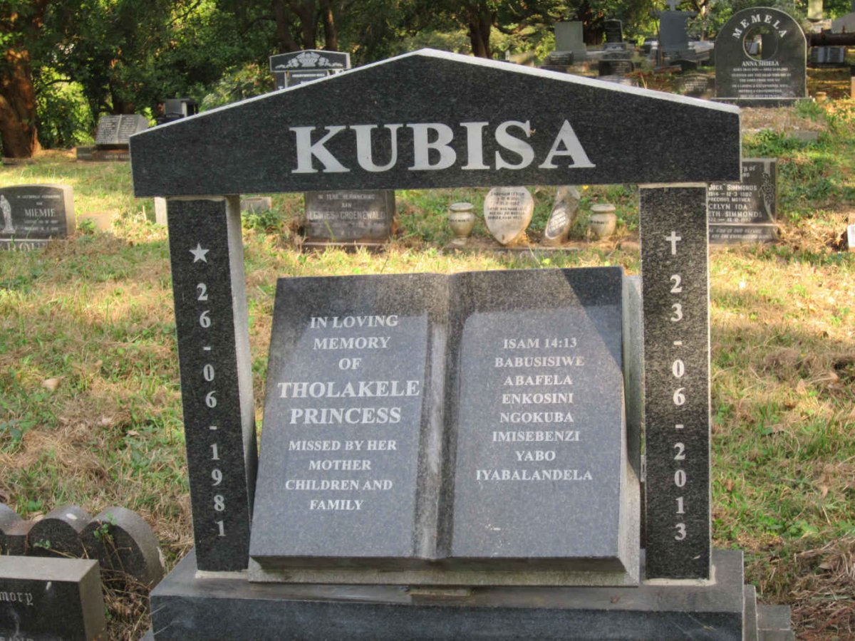 KUBISA Tholakele Princess 1981-2013