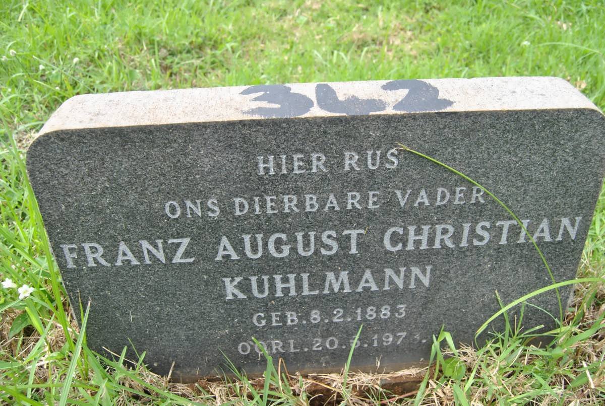 KUHLMANN Franz August Christian 1883-1973